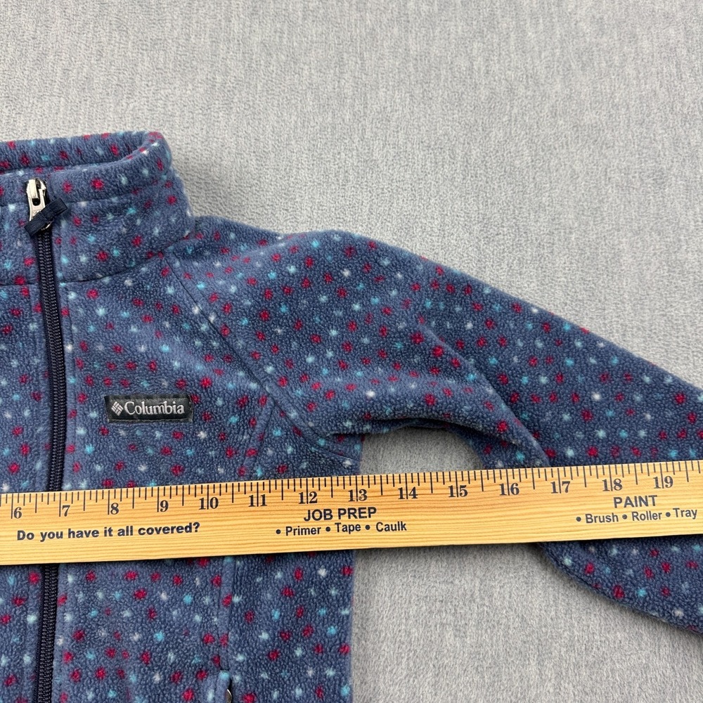 Columbia Jacket Girls XXS‎ Blue Benton Springs II Printed Fleece Full Zip Kids - Picture 8 of 12